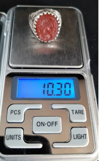 Anillo Sello Afgano Plata 925 Cornalina