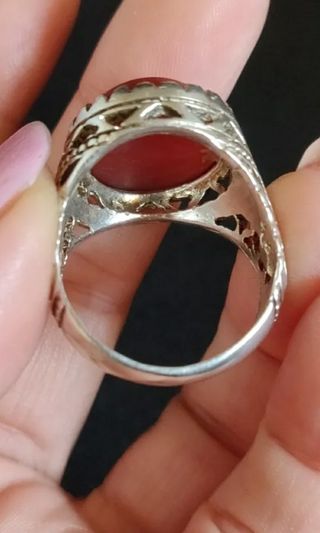 Anillo Sello Afgano Plata 925 Cornalina