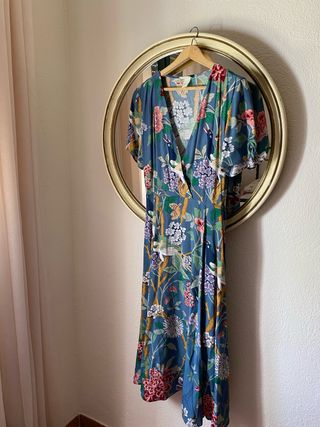 Vestido H&M azul estampado