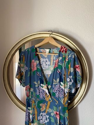 Vestido H&M azul estampado