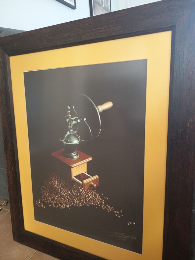 Cuadro Bodegón Molinillo Café