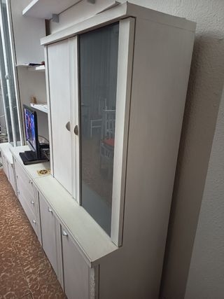 Mueble salón - blanco y gris
