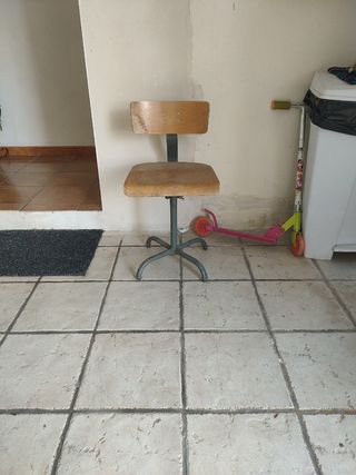 Silla oficina vintage madera