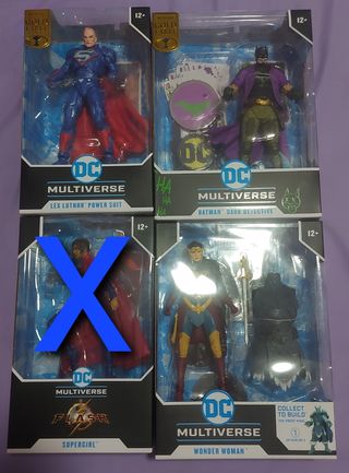 Lote 3 Figuras DC Multiverse mcfarlane