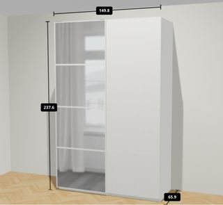 Armario ropero blanco 150x237cm