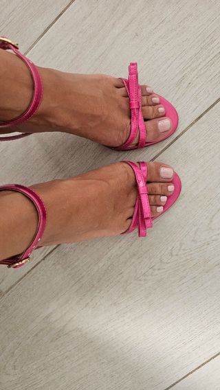 Sandalias Morgan rosa tacón