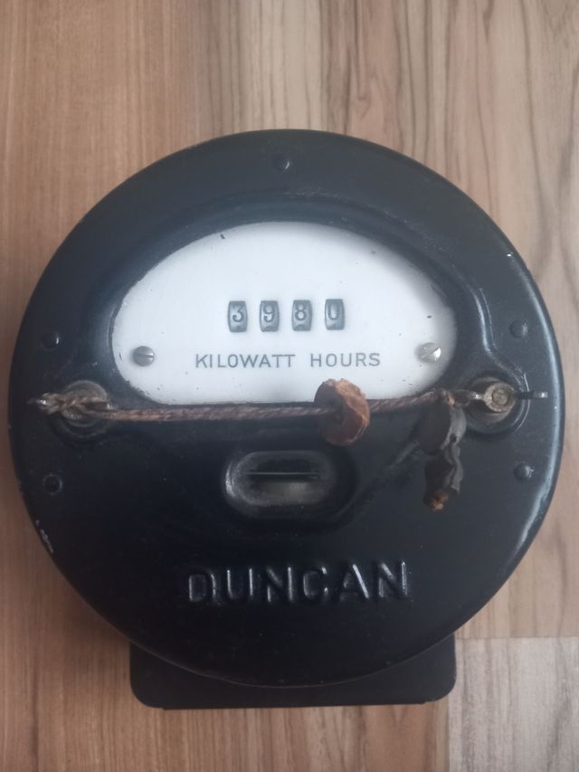 Contador eléctrico antiguo Duncan Electric USA