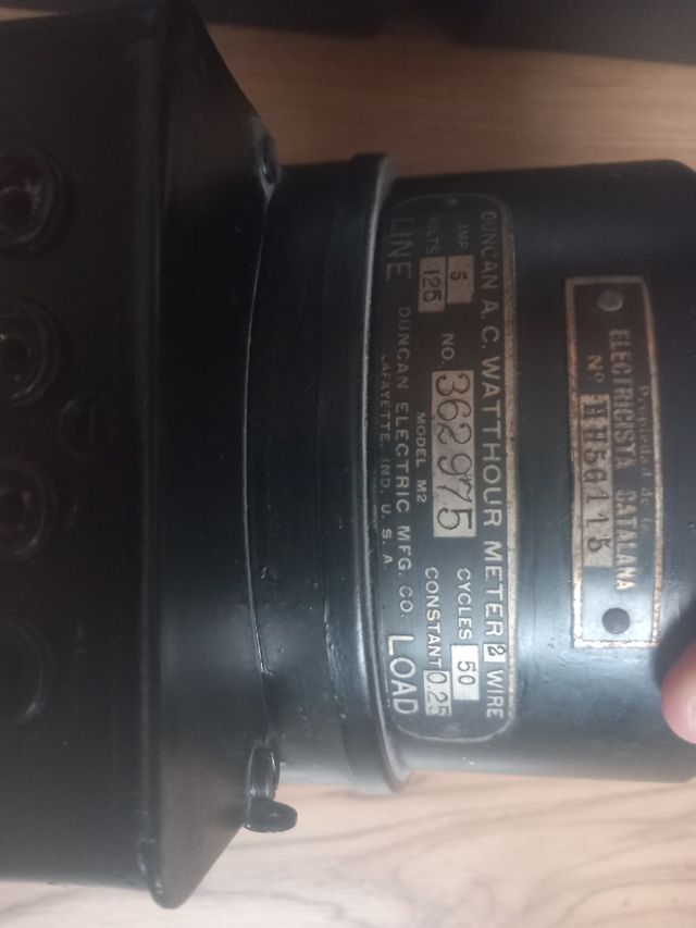 Contador eléctrico antiguo Duncan Electric USA