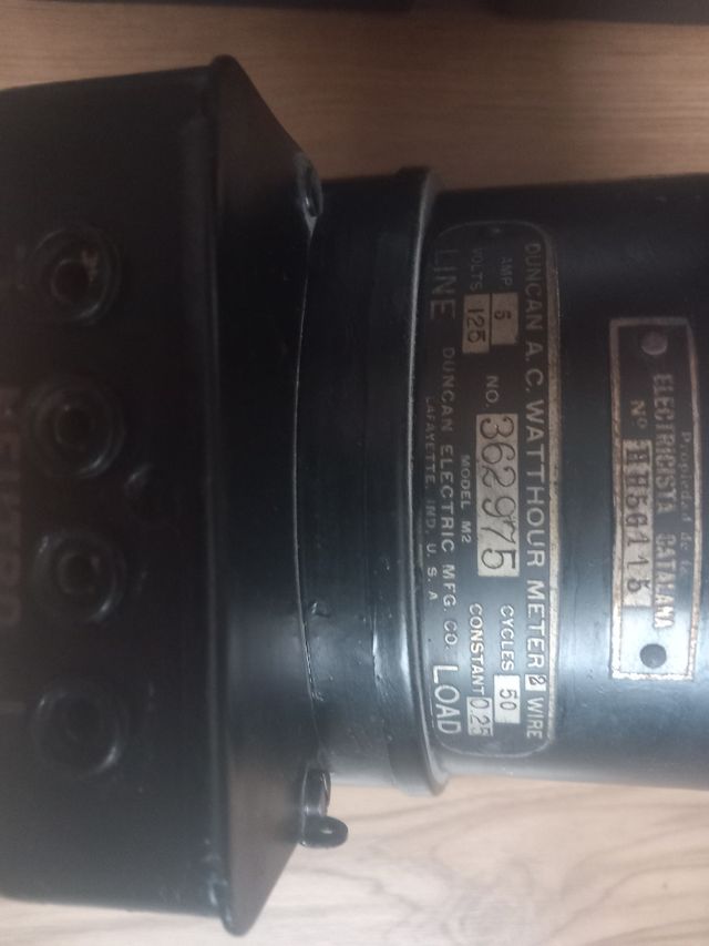 Contador eléctrico antiguo Duncan Electric USA