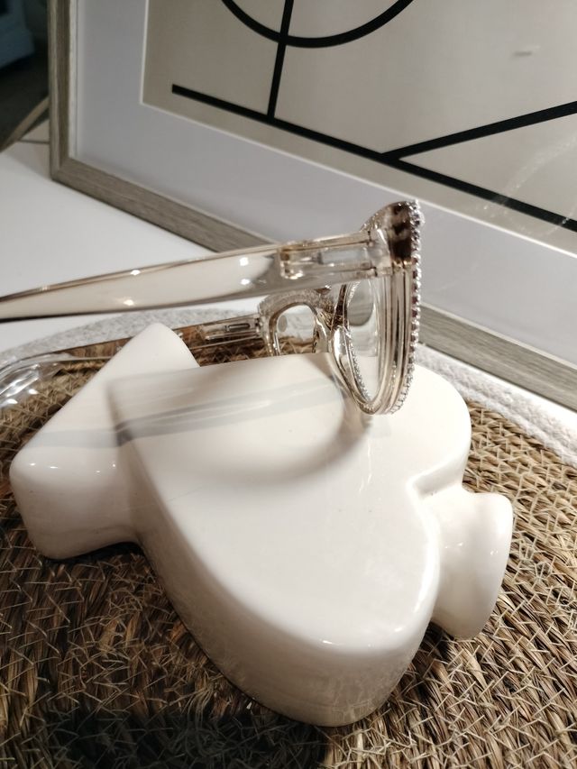 Óculos com armação brilhante