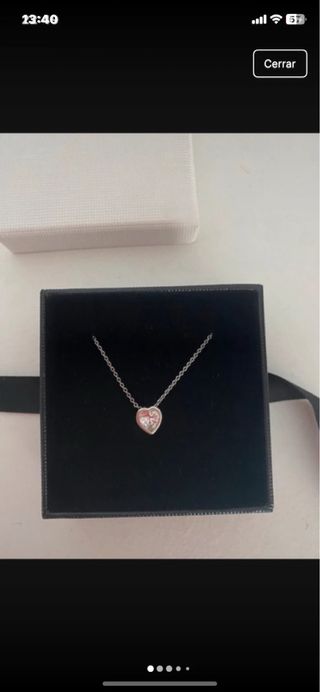 Collar corazón plata