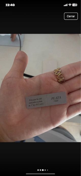 Collar corazón plata