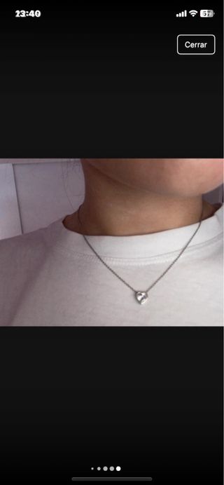 Collar corazón plata