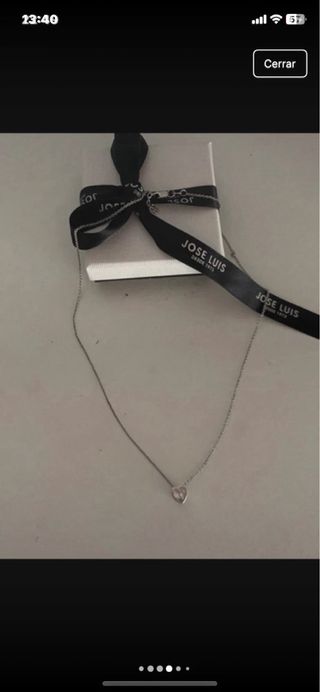 Collar corazón plata