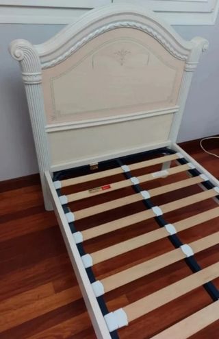 Cama individual blanca - madera
Estructura cama