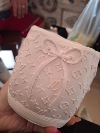 Vaso fiori un rosa chiarissimo ceramica