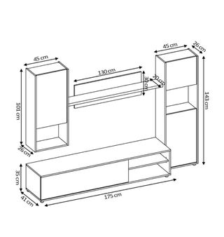 MUEBLE SALÓN MODULAR YURI