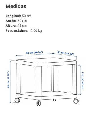 Mesa auxiliar blanca - Cómoda