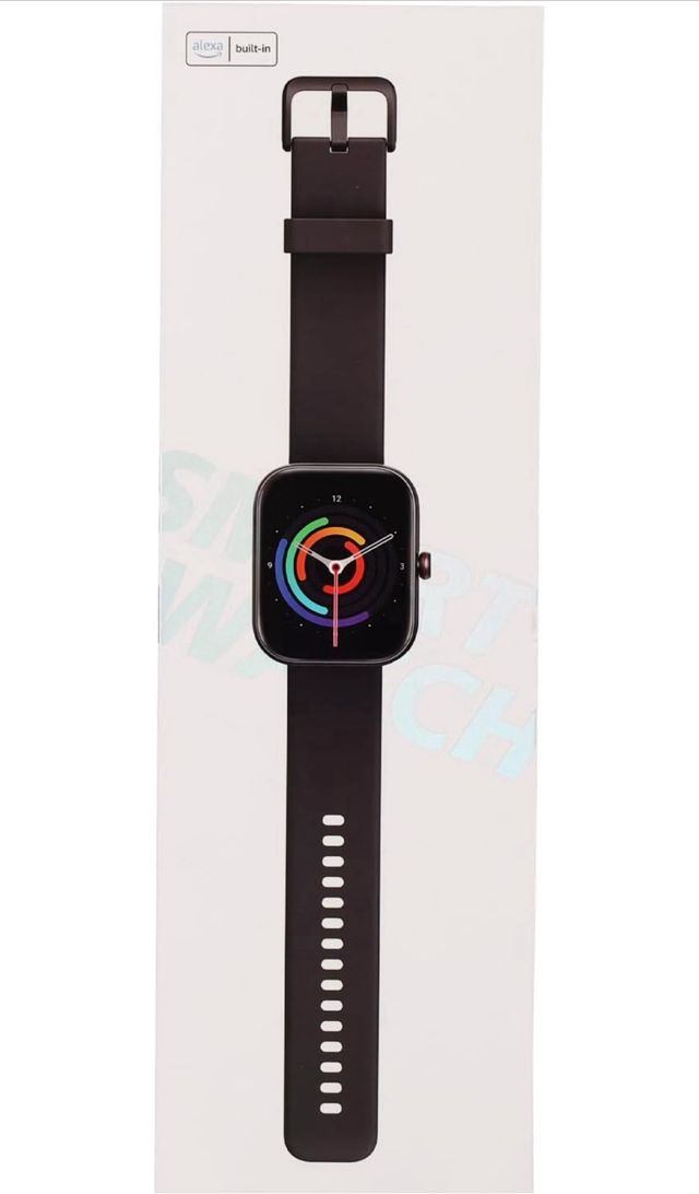 Reloj inteligente con ALEXA rosa/negro 1,91" NUEVO
