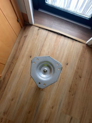 Pie metálico mesa escritorio - Plata