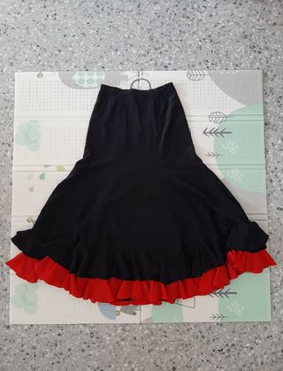 Falda Flamenca negra y roja