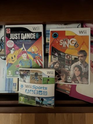 3 Juegos Wii: Just Dance 2015, Let's Sing 6, Wii S