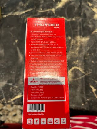 Receptor Satélite Cristor TH500 sin Suscrip activa