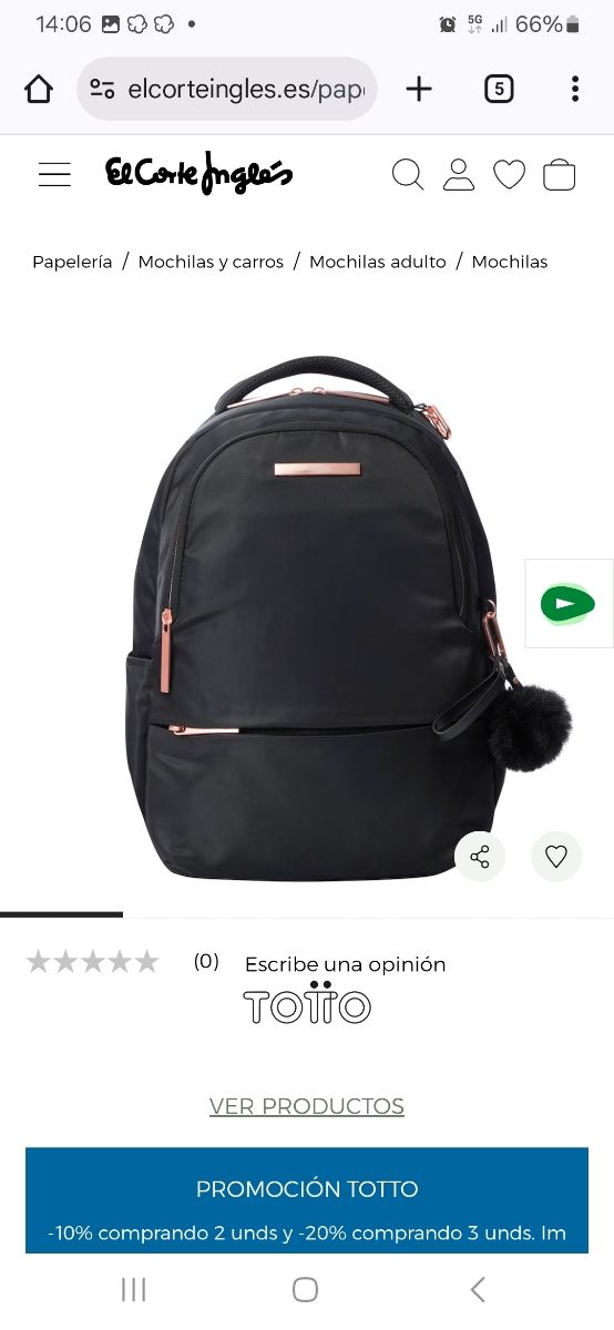 Mochila Totto Adelaide 2 - Negra