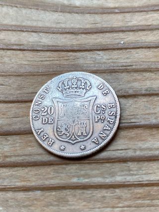 Moneda 20 céntimos Alfonso XII 1883 Filipinas