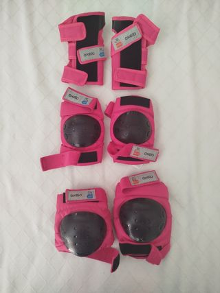 Patines Oxelo niña + casco y protecciones