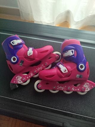 Patines Oxelo niña + casco y protecciones