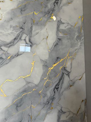 Placa Decorativa Gris-Dorada