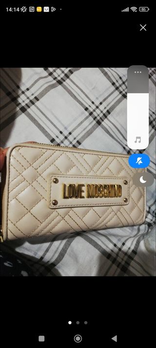 Monedero Love Moschino beige