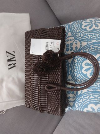 Bolso Zara - Marrón Trenzado
