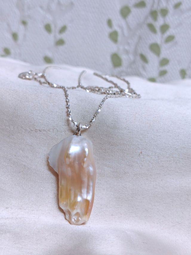 Collar Auténtica Perla Sur, Cultivada Plata 925