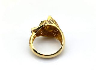 Anillo Oro 18K con Circonitas - Motivo Pantera