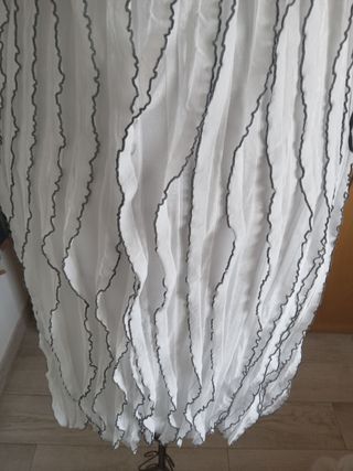 Vestido blanco y negro lentejuelas