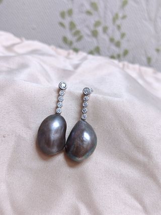 Pendientes Perlas Australianas Plata 925