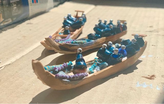 Arte reciclado - La gran ola de Kanagawa