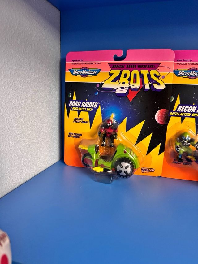 Vintage Galoob IDEAL Micro Machines robot Z-Bots ZBOTS Vehicule BALLISTIC BOMBER