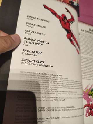 Daredevil de Frank Miller. Tres tomos tapa dura.