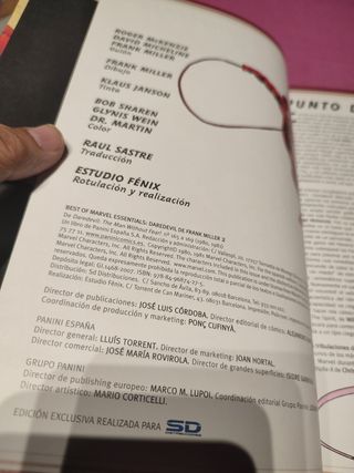 Daredevil de Frank Miller. Tres tomos tapa dura.