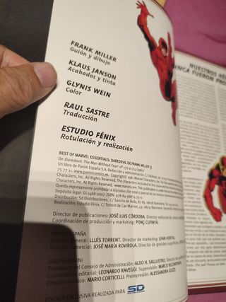 Daredevil de Frank Miller. Tres tomos tapa dura.