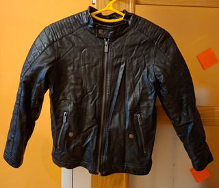 Chaqueta cuero niño negra Sfera