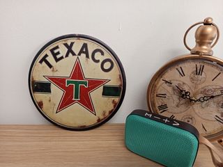 Cartel metálico Texaco vintage circular