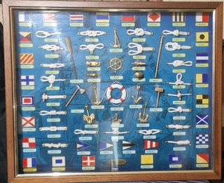 Cuadro nudos marineros vintage