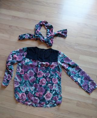 Blusa flores - multicolor