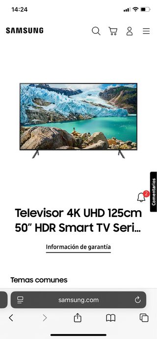 TV Samsung 50" 4K UHD