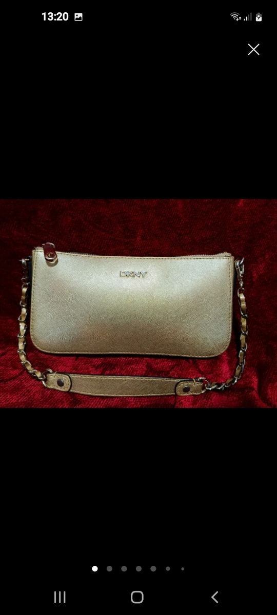 Bolso DKNY dorado - bandolera