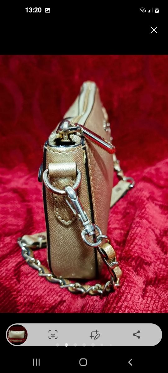 Bolso DKNY dorado - bandolera